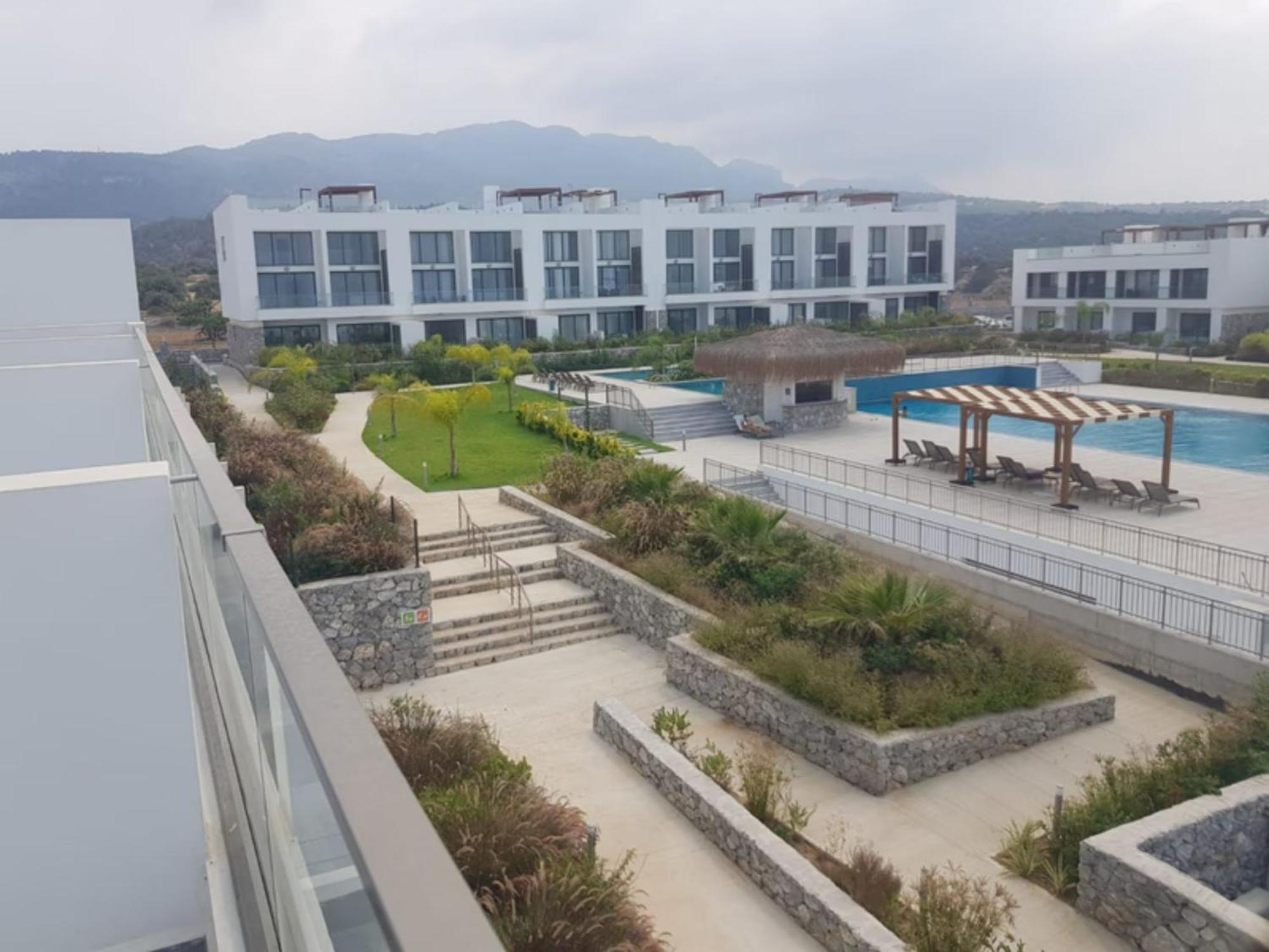 Beachfront Penthouse Studio Apartment, Eco Wellness Resort, Heated Pool Girne Dış mekan fotoğraf